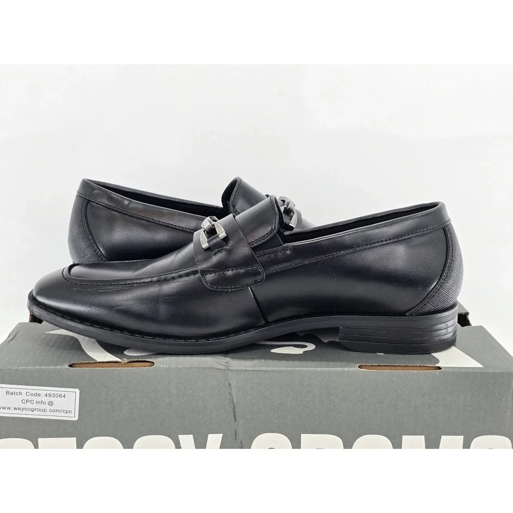 Stacy Adams Kaylor Loafers Boys Size 6M Black Slip On Bit Dress Shoes -Excellent